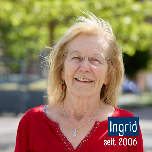 Das Bild zeigt Ingrid (Ehrenamt seit 2006)